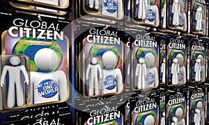 Global Citizens Helping Make Change Improve Planet One World People 3d Illustration