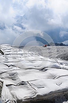 Global clima change: The Corvatsch-Glacier near St. Moritz cover