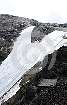 Global clima change: The Corvatsch-Glacier near St. Moritz cover