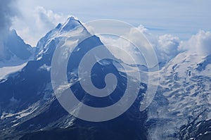 Global clima change: Glacier at Bernina-Peak, Upper Engadin, GraubÃÂ¼nden, Swiss Alps. photo