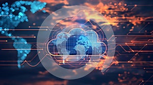 Global Cloud Computing Concept