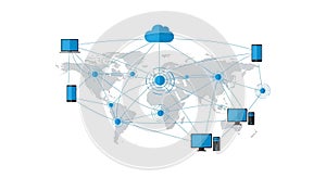 Global Network Connectivity with Cloud Computing and Digital Devices