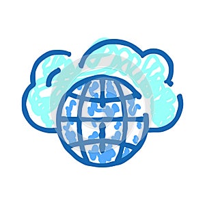 Global cloud computing network connecting world data