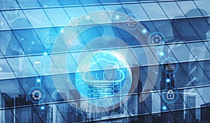 Global Cloud Computing Network Services and Data Storage Motif