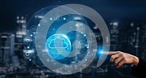 Global Cloud Computing Network Services and Data Storage Motif