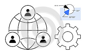 Global Collaboration Network with Data Analysis and Gear Mechanism