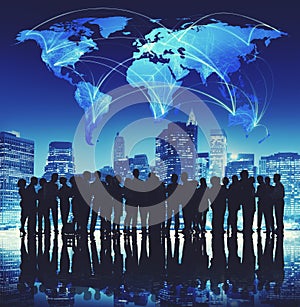 Global Communication Business People Corporate City Concept