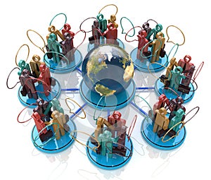 Global communication concept. Social Network