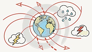 Global Communication Dynamic Data Network Across the World. vector design Generative AI