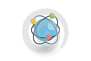 Global communication, network isometric flat icon. 3d vector