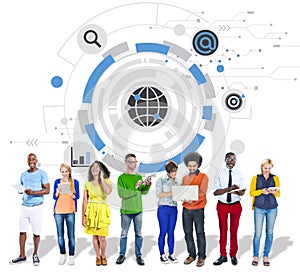 Global Communication Networking Connect Concpet