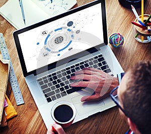 Global Communication Networking Connect Concpet