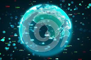 Global communication and phishing concept