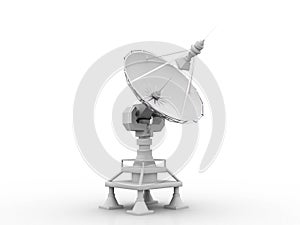 Global communication with Satellite, 3d rendering