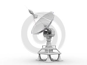 Global communication with Satellite, 3d rendering