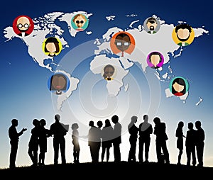 Global Community World People International Nationality Concept