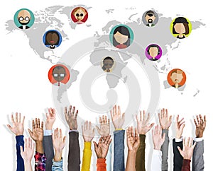 Global Community World People Social Networking Connection Concept