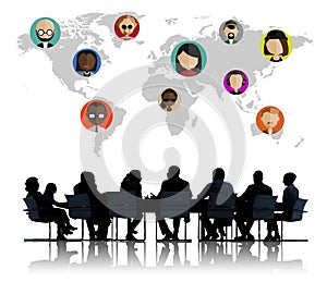 Global Community World People Social Networking Connection