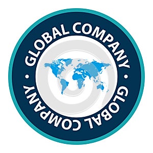 global company stamp on white