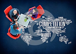 Global Competition Business Marketing Planning Concept photo