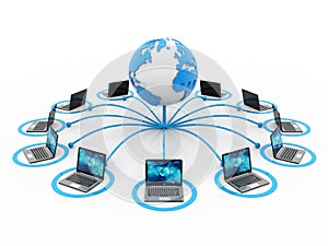 Global Computer Network, Internet Communication. 3d render