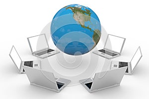 Global computer network. Internet concept.