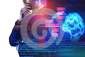 Global computing and programming concept