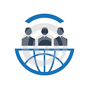 Global conference, connectivity,communication network,Business people,teamwork icon