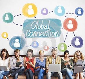 Global Connection Communication Interconnection Networking Concept