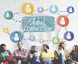 Global Connection Communication Interconnection Networking Concept