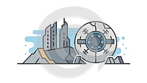 Global Connection: Digital Network Worldwide Interaction, vector design Generative AI