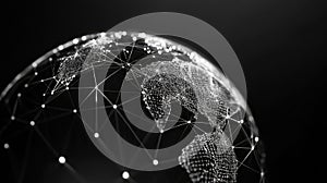 Global connection network forming abstract digital earth structure