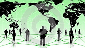 Global connection of the people social business network