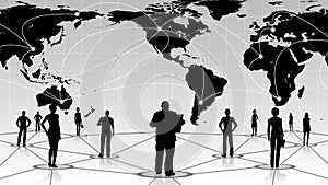 global connection of the people social business network