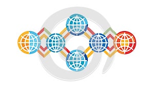 Global Connectivity Abstract Network Grid Illustration, vector design Generative AI