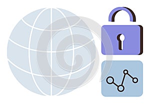 Global Connectivity with Data Security and Analytics Concept