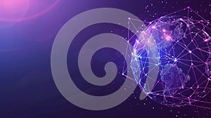 Global Connectivity. Low Poly Geometric Design