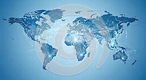 Global connectivity visualized on a digital map