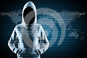 Global criminal and malware concept