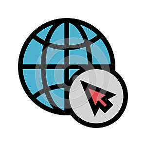 Global cursor color line icon