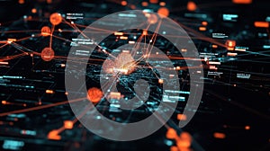 Global cyber security network protecting data flow across continents