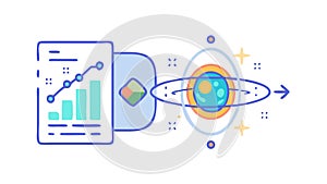 Global Data Analysis and Economic Growth, Business Intelligence, vector design Generative AI