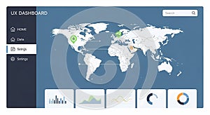 Global Data Analytics UX Dashboard Interface