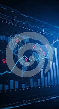 Global Data Analytics: World Map with Charts and Graphs