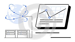 Global Data Connectivity and Analytics with Graph Chart and Server Network
