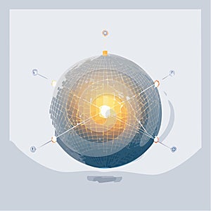 Global Data Network and Communication Concept