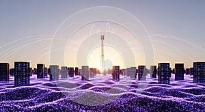 Global data network connecting server structures