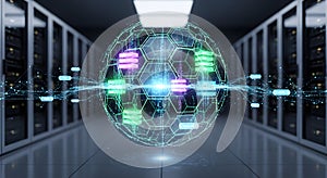 Global data network in server room