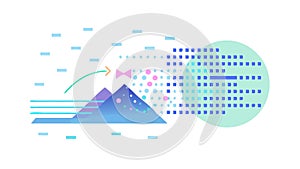 Global Data Network, World Map with Connectivity Points, vector design Generative AI