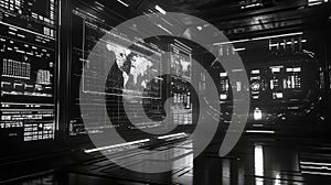 Global data processing in futuristic control room